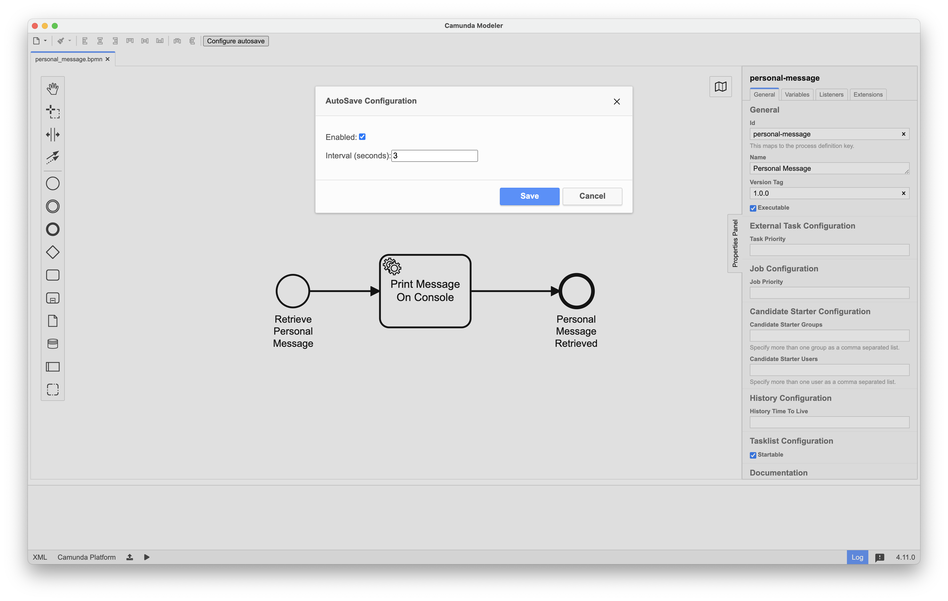 Camunda Modeler Plugin Autosave